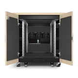 APC NetShelter Soundproof, 12U, Server Rack Enclosure, Maple