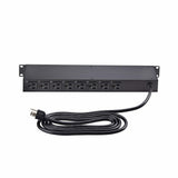 StarTech.com 8-Outlet Horizontal Rack Mount PDU, 1U Power Strip, Individual Outlet On/Off Switches w/Covers, 15A Circuit Breaker, 8ft/2.4m Cord, NEMA 5-15P/R, TAA