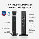 Plugable Technologies UD-3900C4 laptop dock/port replicator Wired USB 3.2 Gen 2 (3.1 Gen 2) Type-C Black