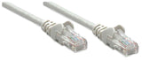 Intellinet Cat6 U/UTP Network Patch Cable, 0.3 m (1 ft.), Gray