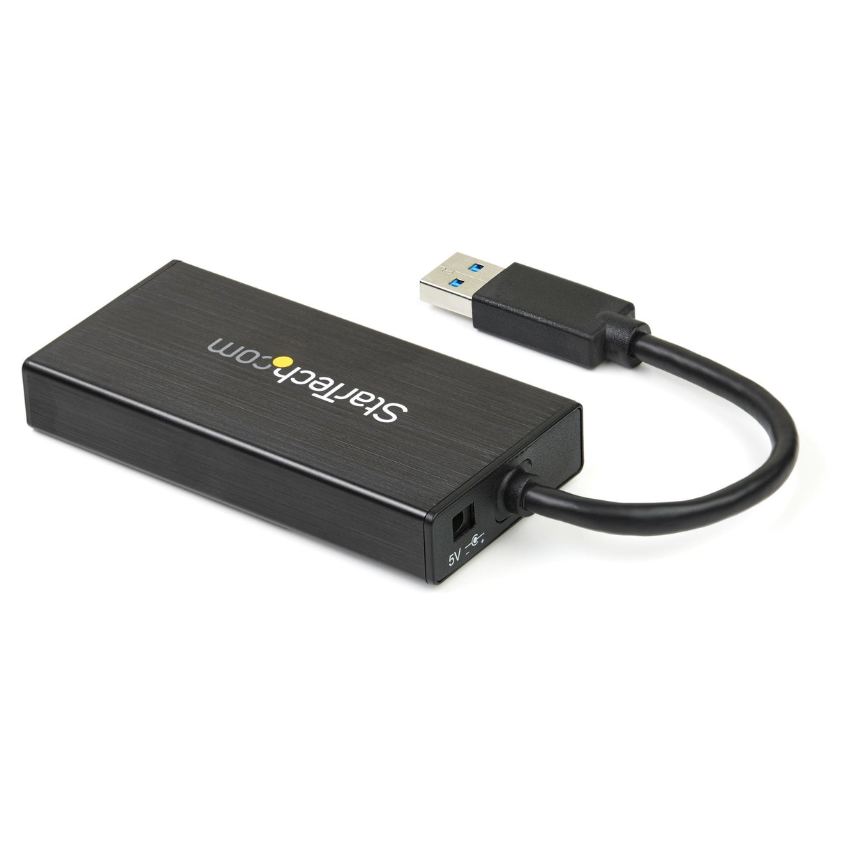 StarTech.com 3-Port Portable USB 3.0 Hub plus Gigabit Ethernet - 5Gbps - Aluminum with Built-in Cable - TAA