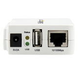 StarTech.com 1 Port USB Wireless N Network Print Server with 10/100 Mbps Ethernet Port - 802.11 b/g/n - TAA