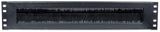 Intellinet 19" Cable Entry Panel, 2U, with Brush Insert, Black
