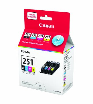 Canon CLI-251 ink cartridge Original Black, Cyan, Magenta, Yellow