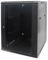 Intellinet Network Cabinet, Wall Mount (Double Section Hinged Swing Out), 9U, Usable Depth 425mm/Width 540mm, Black, Assembled, Max 30kg, Swings out for access to back of cabinet when installed on wall, 19", Parts for wall install (eg screws/rawl...
