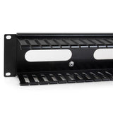 StarTech.com Horizontal 2U Server Rack Cable Management Finger Duct w/ Cover - 19" Network Rack Wire Duct Raceway Panel - Slotted Wire Duct