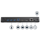 StarTech.com USB 3.0 Docking Station Dual Monitor with HDMI & 4K DisplayPort - USB 3.0 to 4x USB-A, Ethernet, HDMI and DP - USB Type A Universal Laptop Docking Station for Mac & Windows