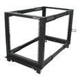 StarTech.com 12U 4-Post Server Rack, 19in Open Frame Rack with 40in (101cm) Mounting Depth and 1200lb (544kg) Weight Capacity, Mobile or Floor Mount IT Rack