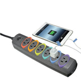 Kensington K62147NA surge protector Black, Multicolour 6 AC outlet(s) 2.1 m