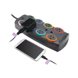 Kensington K62690NA surge protector Black, Multicolour 8 AC outlet(s) 2.4 m