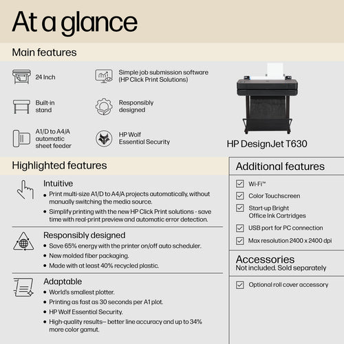 HP Designjet T630 24-in Printer