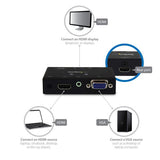 StarTech.com 2x1 HDMI + VGA to HDMI Converter Switch w/ Automatic and Priority Switching – 1080p - TAA