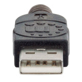 Manhattan USB-A to USB-A Extension Cable, 10m, Male to Female, Active, 480 Mbps (USB 2.0), Daisy-Chainable, Built In Repeater, Equivalent to USB2AAEXT10M, Hi-Speed USB, Black, Three Year Warranty, Polybag
