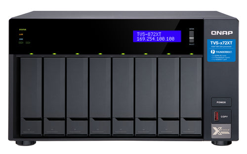 QNAP TVS-872XT NAS Tower Intel® Core™ i7 16 GB DDR4 0 TB Black