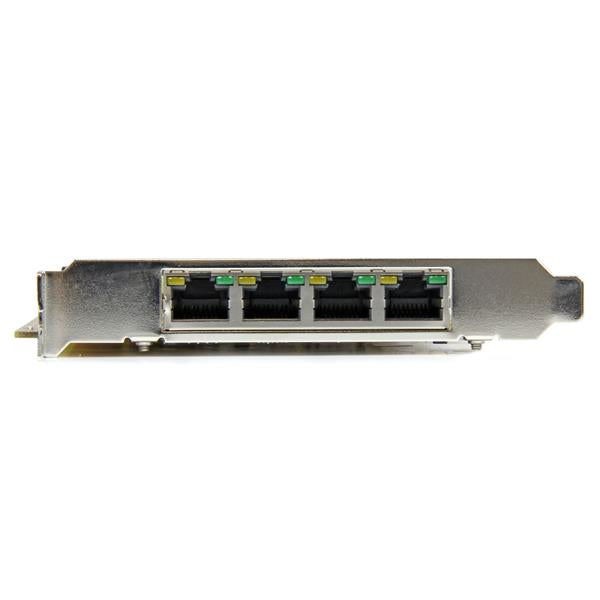 StarTech.com 4 Port Gigabit Power over Ethernet PCIe Network Card - PSE / PoE PCI Express NIC - TAA