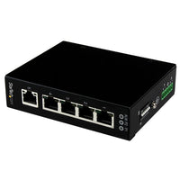 StarTech.com 5 Port Unmanaged Industrial Gigabit Ethernet Switch - DIN Rail / Wall-Mountable - TAA