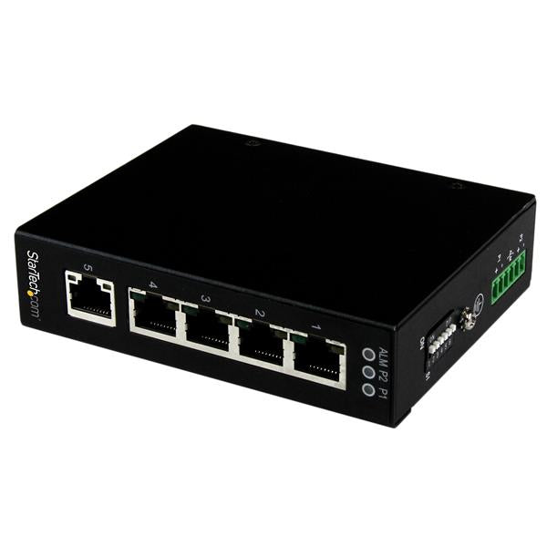 StarTech.com 5 Port Unmanaged Industrial Gigabit Ethernet Switch - DIN Rail / Wall-Mountable - TAA