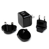 StarTech.com Dual-Port USB Wall Charger - International Travel - 17W/3.4A - Black