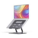 StarTech.com Rotating Laptop Stand, 360 Swivel, Ergonomic Desk Riser for Computer, Elevated Tray w/ Adjustable Tilt, Max 11lb/5kg, Aluminum Build, Portable Design