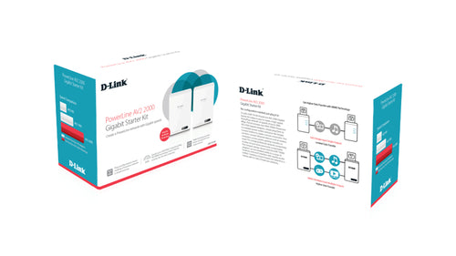 D-Link PowerLine AV2 2000 Network receiver White 10, 100, 1000 Mbit/s