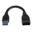 StarTech.com USB 3.0 (5Gbps) A-to-A Extension Cable - M/F - 6 in, Black