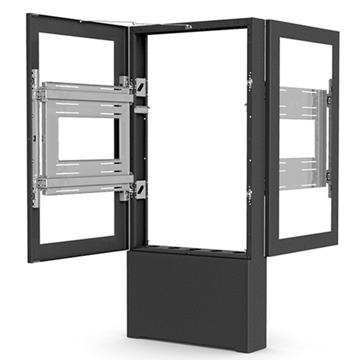 Chief ImpactTM Floor Mounted Back-to-Back Kiosk, Portrait 55" Black