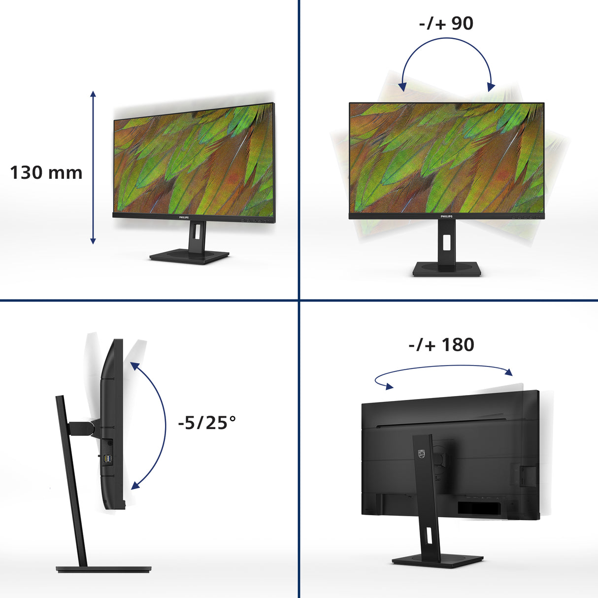Philips 3000 series 27B1U3900/27 computer monitor 68.6 cm (27") 3840 x 2160 pixels 4K Ultra HD LCD Black