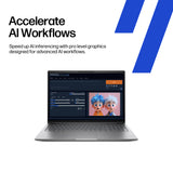 HP Zbook X G1i 16 inch Mobile Workstation PC Wolf Pro Security Edition Intel Core Ultra 7 265HX 40.6 cm (16") WUXGA 64 GB DDR5-SDRAM 1 TB SSD NVIDIA RTX PRO 1000 Blackwell Wi-Fi 7 (802.11be) Windows 11 Pro Silver