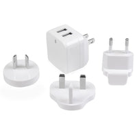 StarTech.com Dual-Port USB Wall Charger - International Travel - 17W/3.4A - White