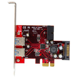 StarTech.com 4 Port PCI Express USB 3.0 Card - 5Gbps - 2 External & 2 Internal - SATA Power - UASP Support - 2x Internal (IDC) Motherboard-Style Headers - TAA