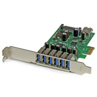 StarTech.com 7-Port PCI Express USB 3.0 Card - 5Gbps - Standard and Low-Profile Design - TAA