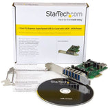 StarTech.com 7-Port PCI Express USB 3.0 Card - 5Gbps - Standard and Low-Profile Design - TAA