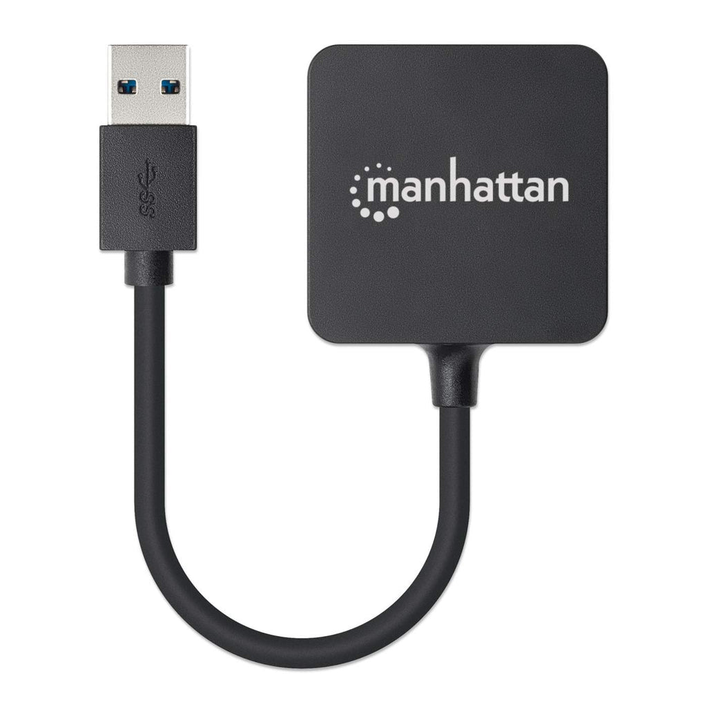 Manhattan USB-A 4-Port Hub, 4x USB-A Ports, 5 Gbps (USB 3.2 Gen1 aka USB 3.0), USB powered (no external power supply required). Fast charging: 1 port up to 0.9 A; charging on 4 ports requires external power supply (not included), Equivalent to...