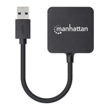 Manhattan USB-A 4-Port Hub, 4x USB-A Ports, 5 Gbps (USB 3.2 Gen1 aka USB 3.0), USB powered (no external power supply required). Fast charging: 1 port up to 0.9 A; charging on 4 ports requires external power supply (not included), Equivalent to...