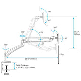 StarTech.com Single Desk-Mount Monitor Arm - Full Motion Articulating - Steel - For up to 34" (15.4lb/7kg) Displays - TAA