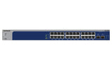 NETGEAR XS724EM Managed L2 10G Ethernet (100/1000/10000) 1U Grey, Blue