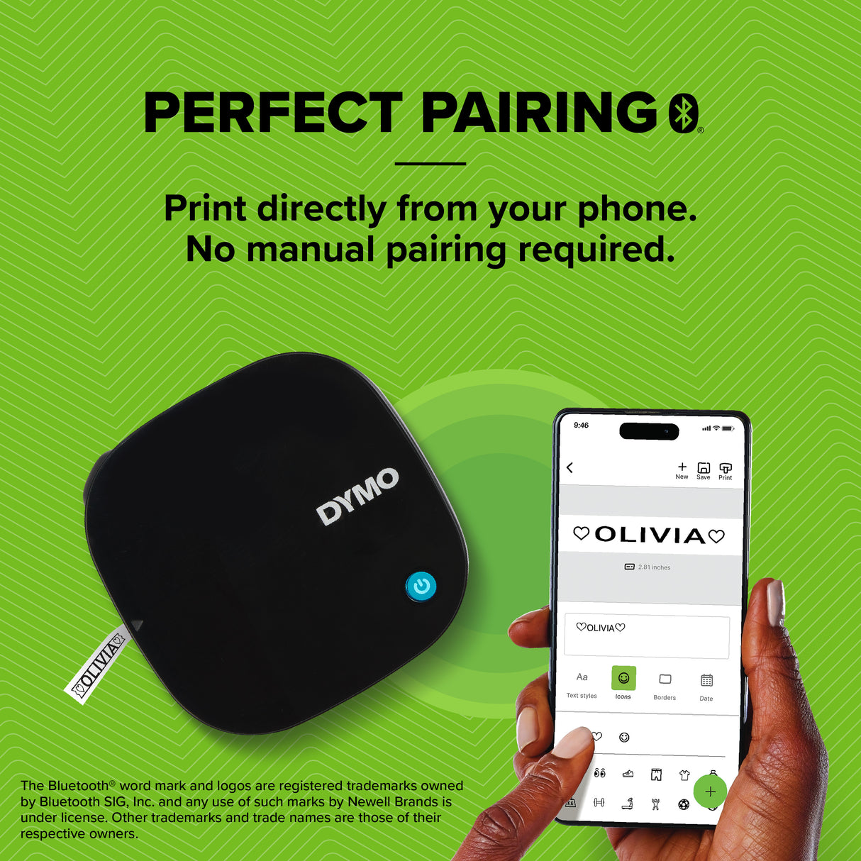DYMO LetraTag 200B Bluetooth Label Maker Value Pack | Compact Label Printer | Connects Through Bluetooth Wireless Technology to iOS and Android | Includes 2 Assorted Label Tapes