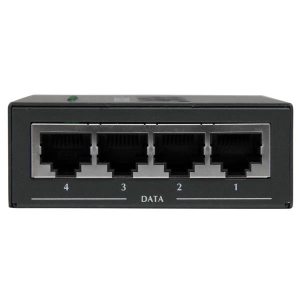 StarTech.com 4-Port Gigabit Midspan - PoE+ Injector - 802.3at/af - TAA