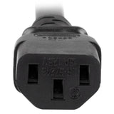 StarTech.com 3ft (1m) Heavy Duty Extension Cord, IEC 320 C13 to IEC 320 C20 Black Extension Cord, 15A 125V, 14AWG, Heavy Gauge Power Extension Cable, IEC 320 C13 to IEC 320 C20 AC Power Cord - UL Listed