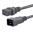 StarTech.com 6ft (1.8m) Heavy Duty Extension Cord, IEC 320 C19 to IEC 320 C20 Black Extension Cord, 15A 250V, 14AWG, Heavy Gauge Power Extension Cable, IEC 320 C19 to IEC 320 C20 AC Power Cord - UL Listed