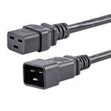 StarTech.com 6ft (1.8m) Heavy Duty Extension Cord, IEC 320 C19 to IEC 320 C20 Black Extension Cord, 15A 250V, 14AWG, Heavy Gauge Power Extension Cable, IEC 320 C19 to IEC 320 C20 AC Power Cord - UL Listed