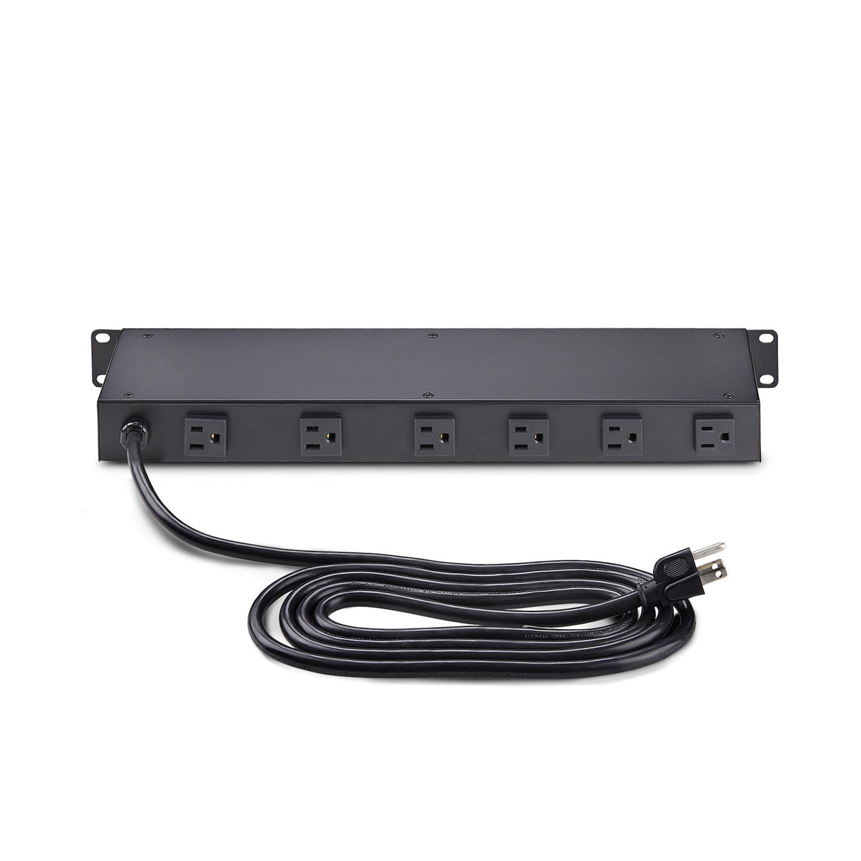 StarTech.com 8-Outlet Horizontal Rack Mount Metered PDU, 1U Server Power Strip w/Surge Protector, 125V/15A, 8ft (2.4m) Power Cable, Power Distribution Unit, TAA