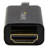 StarTech.com 3.3ft (1m) DisplayPort to HDMI Cable - 4K 30Hz - DisplayPort to HDMI Adapter Cable - DP 1.2 to HDMI Monitor Cable Converter - Latching DP Connector - Passive DP to HDMI Cord
