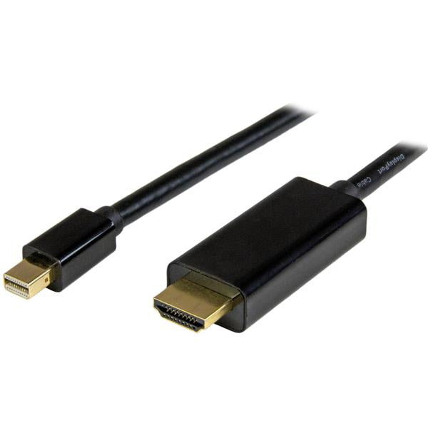 StarTech.com 6.6ft (2m) Mini DisplayPort to HDMI Cable - 4K 30Hz Video - mDP to HDMI Adapter Cable - Mini DP or Thunderbolt 1/2 Mac/PC to HDMI Monitor/Display - mDP to HDMI Converter Cord