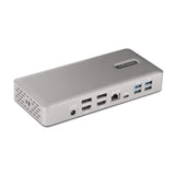 StarTech.com Thunderbolt 4 Dock - Dual 4K Macbook Pro and M4 Air, Quad Monitor 4K Windows, 16 Port 40Gbps Laptop Docking Station with 100W Charging, 2 x HDMI, 2 x DisplayPort