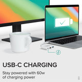 Plugable Technologies USB C to HDMI Multiport Adapter, Driverless 3-in-1 USB C Hub with 4K HDMI Output, USB 3.0 and USB-C Charging Port, Compatible with MacBook, Chromebook, Dell XPS, Thunderbolt 3 and More