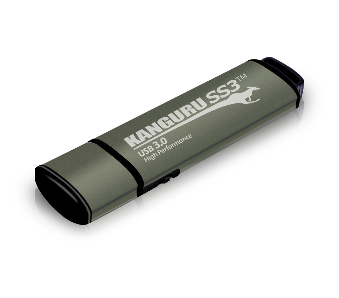 iStorage Kanguru SS3™ SuperSpeed USB3.0 64GB |Secure Flash Drive| Physical Write Protect Switch | Windows “Ready Boost” compatible | Simple Driverless Setup | Plug and Play
