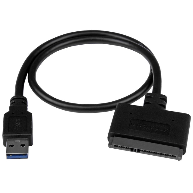 StarTech.com SATA to USB Cable, USB 10Gbps to 2.5in SATA I II III Hard Drive Adapter, External Converter for SSD or HDD Data Transfer