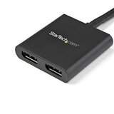 StarTech.com 2-Port Multi Monitor Adapter - Mini DisplayPort to 2x DisplayPort MST Hub - Dual 4K 30Hz - Video Splitter for Extended Desktop Mode on Windows PCs Only - mDP 1.2 to 2x DP