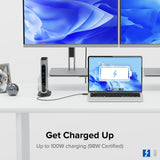 Plugable Technologies TBT4-UDZ laptop dock/port replicator Wired Thunderbolt 4 Silver